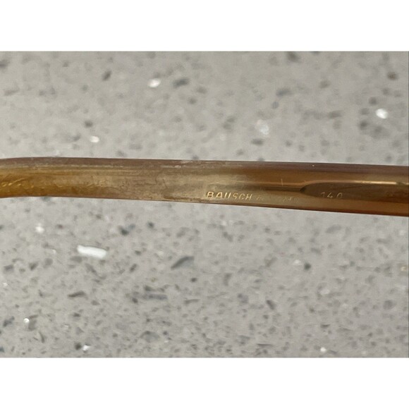 Bausch & Lomb B&L Eyeglasses Frames ONLY round oversized Italy 55-17-140 brown - Picture 9 of 15